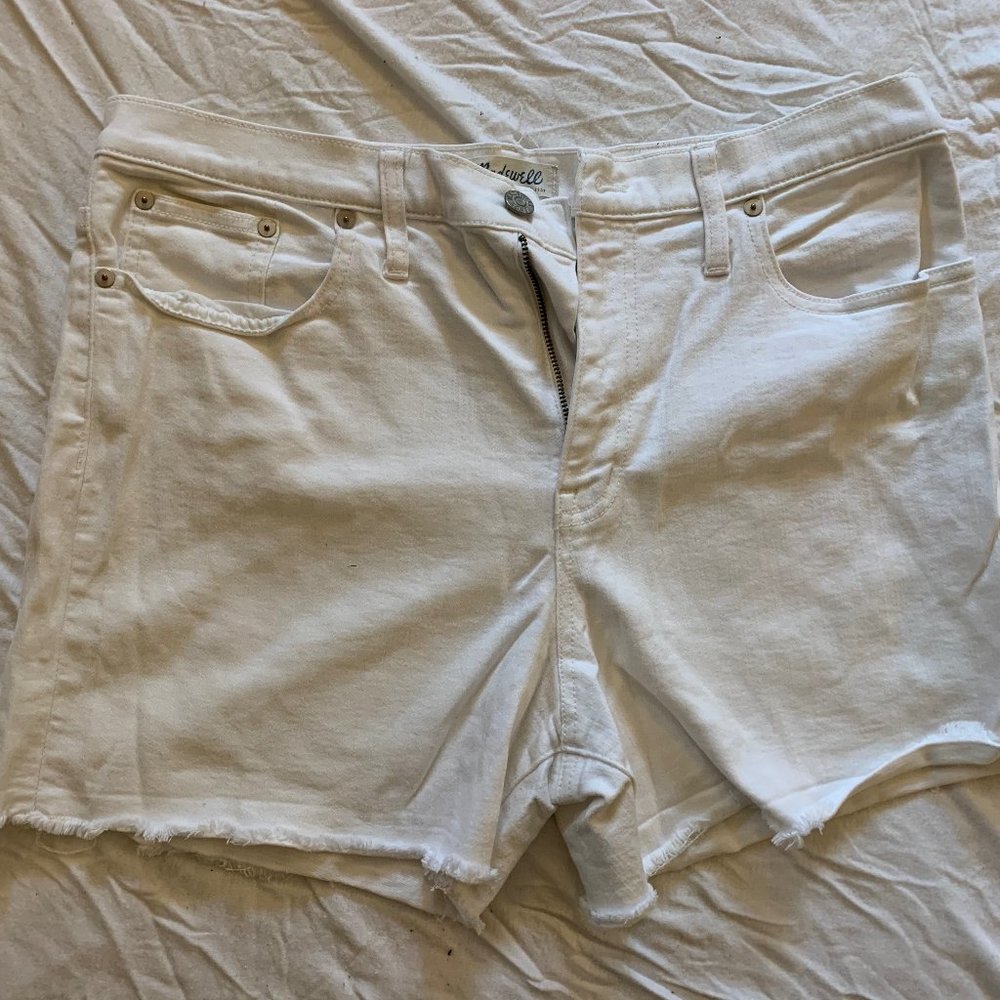 Madewell White Denim Cutoff Shorts